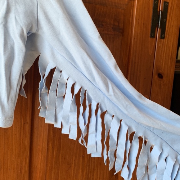 Dolls kill fringe long sleeve crop top - Picture 2 of 2